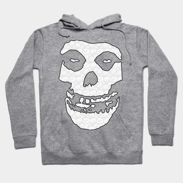 Crimson Ghost - White Halloween Pumpkins Hoodie by Controlled Chaos